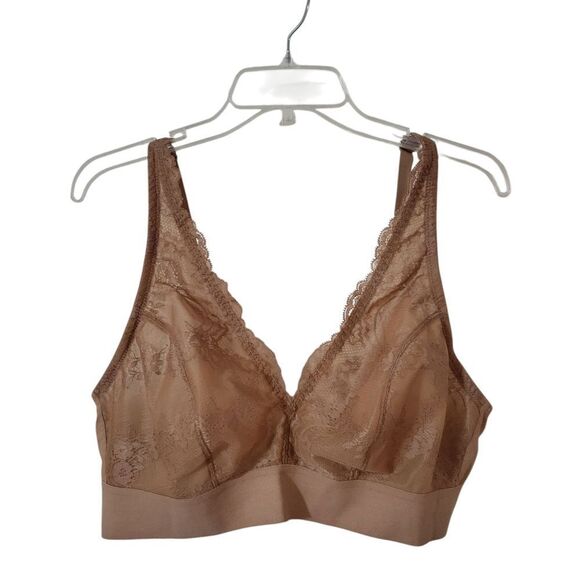 Glamorise Tan Seamless Bra with Wide Straps - Picture 1 of 2